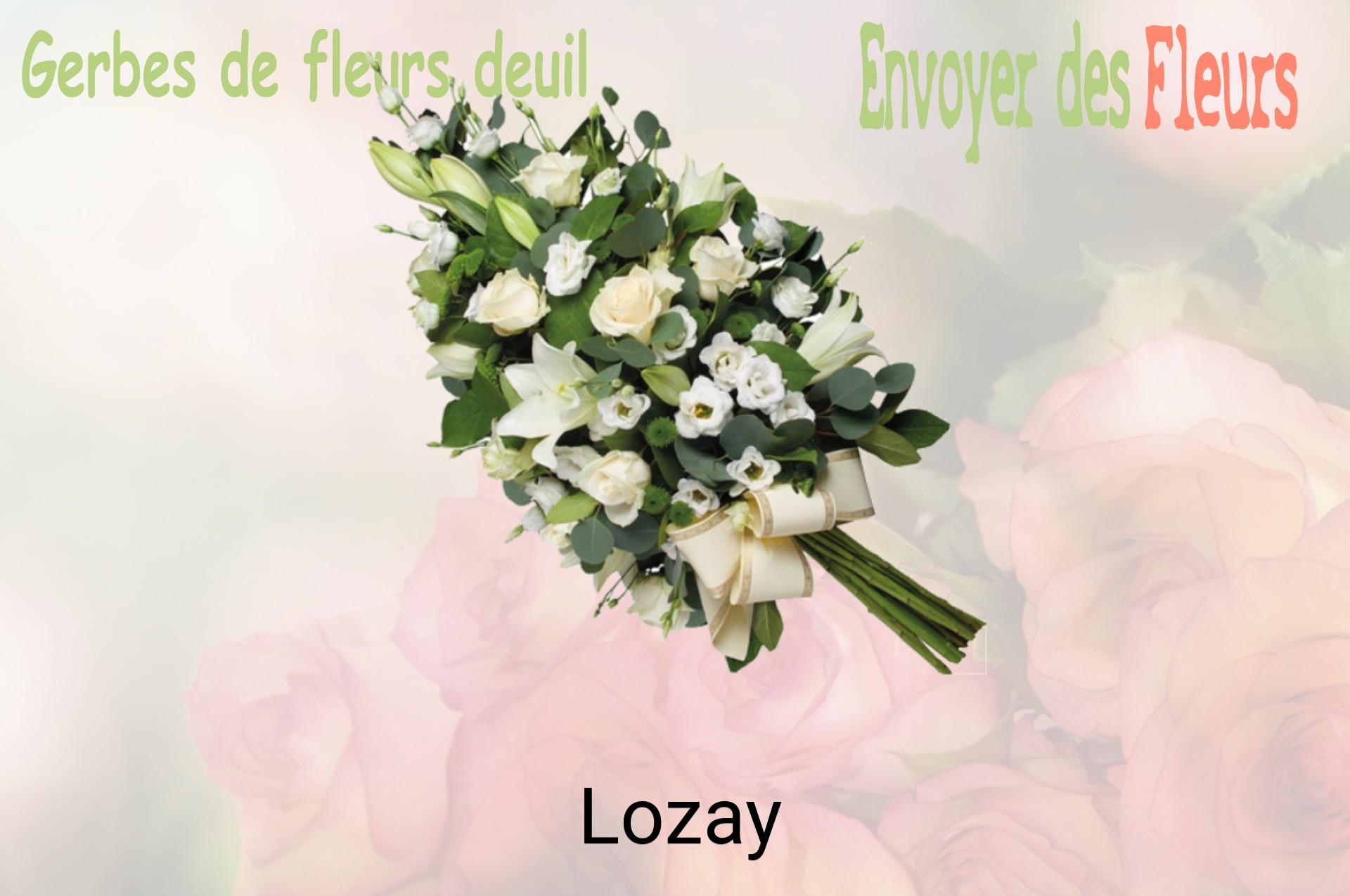 Gerbe de fleurs de deuil livrée à Lozay